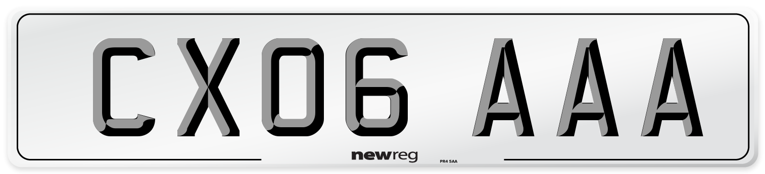 CX06 AAA Number Plate from New Reg